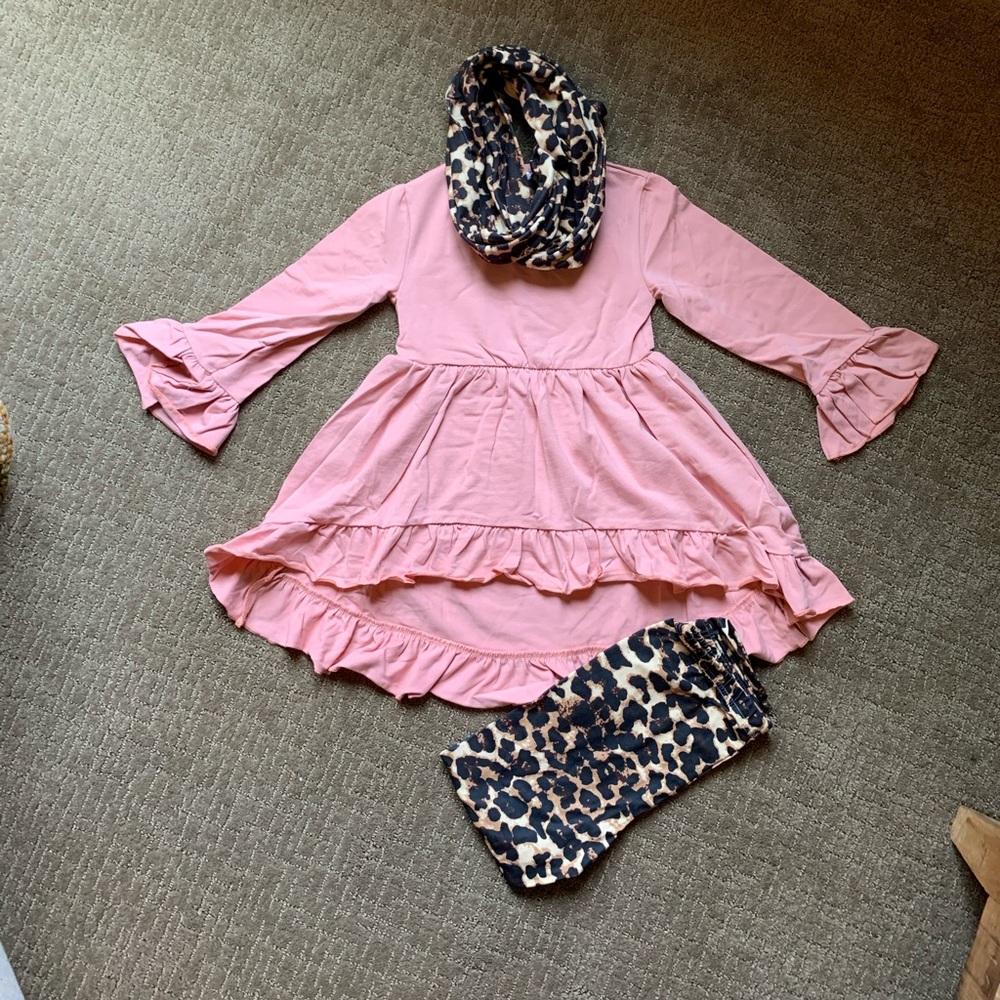 Girls Leopard 3 Piece Outfit